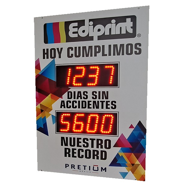 Contador de Días Sin Accidentes, Record Histórico y Fecha del último accidente